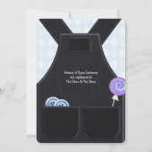 Denim Overalls Cute as a Button Kaart (Achterkant)