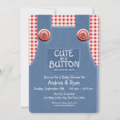 Denim Overalls Cute as a Button Kaart (Voorkant)