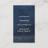 denim overalls Visitekaartjes (Achterkant)