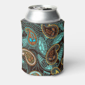 Denim Paisley: Naadloze jeans textuur patroon Blikjeskoeler (Blikje Achterkant)