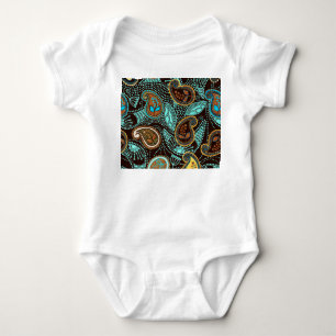 Denim Paisley: Naadloze jeans textuur patroon Romper