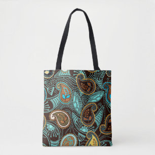 Denim Paisley: Naadloze jeans textuur patroon Tote Bag