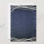 Denim Parels Elegant Modern Classy 50ste Verjaarda Kaart (Achterkant)