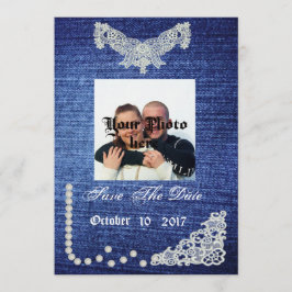 Denim, Parels en sla de datum op Save The Date