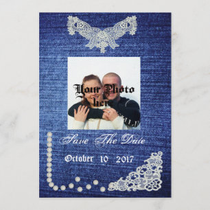 Denim, Parels en sla de datum op Save The Date