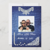 Denim, Parels en sla de datum op Save The Date (Voorkant)