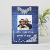 Denim, Parels en sla de datum op Save The Date (Staand voorkant)