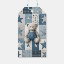 Denim Patchwork Bear Napkins Cadeaulabel
