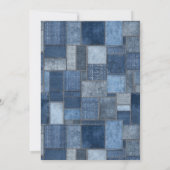Denim Patchwork Beer Jongen Blauwe Spijkerbroek Ba Kaart (Achterkant)