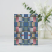 Denim Patchwork Briefkaart (Staand voorkant)