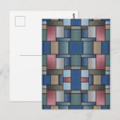Denim Patchwork Briefkaart (Voorkant / Achterkant)