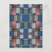 Denim Patchwork Briefkaart (Voorkant)