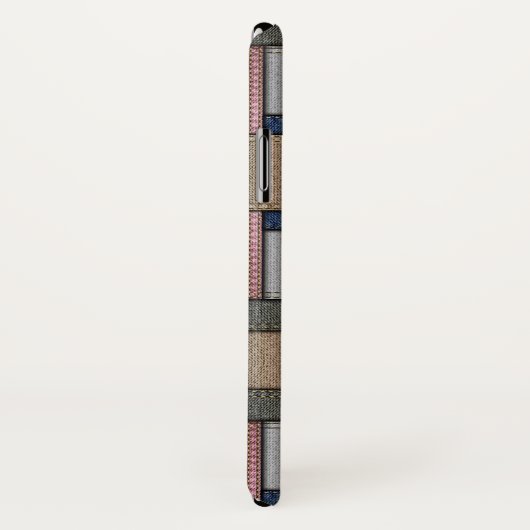 Denim Patchwork Case-Mate iPhone Case (Achterkant / rechts)