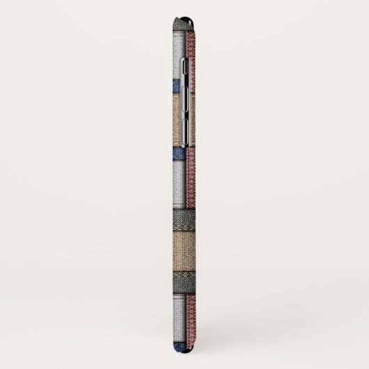 Denim Patchwork Case-Mate iPhone Case (Achterkant/links)