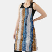 Denim patchwork: gerecycled jeans tapijt. schort (Insitu)