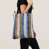 Denim patchwork: gerecycled jeans tapijt. tote bag (Dichtbij)