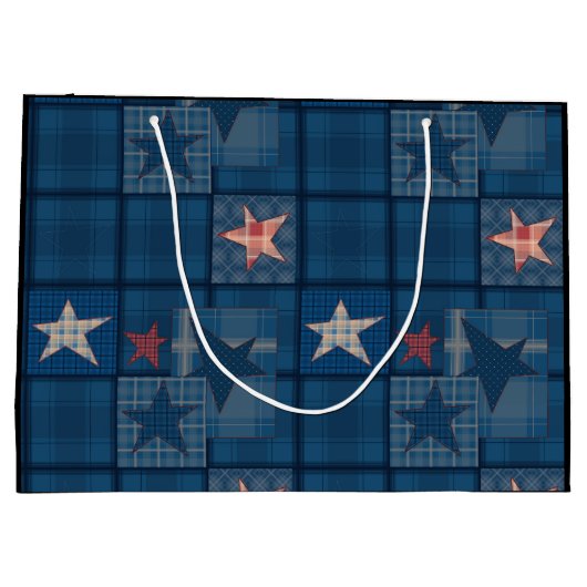 Denim-patchwork Groot Cadeauzakje (Achterkant)