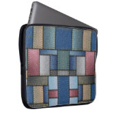 Denim Patchwork Laptop Sleeve (Voorkant Rechts)