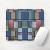 Denim Patchwork Muismat (Met muis)