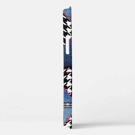 Denim Patchwork: naadloos stoffenpatroon Case-Mate iPhone Case (Achterkant / Rechts)