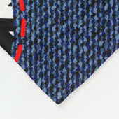 Denim Patchwork: naadloos stoffenpatroon Fleece Deken (Hoek)