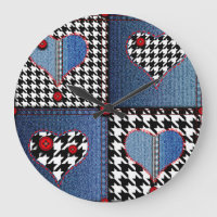 Denim Patchwork: naadloos stoffenpatroon