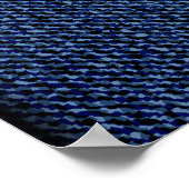 Denim Patchwork: naadloos stoffenpatroon Poster (Hoek)