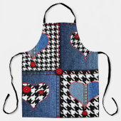 Denim Patchwork: naadloos stoffenpatroon Schort (Voorkant)