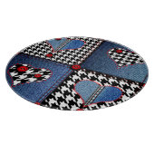 Denim Patchwork: naadloos stoffenpatroon Snijplank (Hoek)