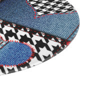 Denim Patchwork: naadloos stoffenpatroon Snijplank (Hoek)