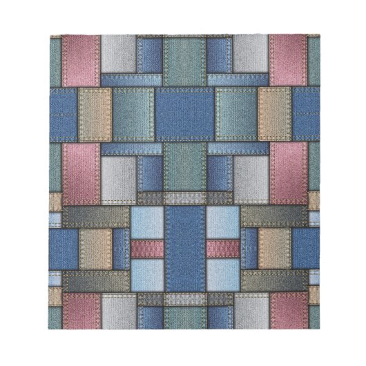 Denim Patchwork Notitieblok (Voorkant)