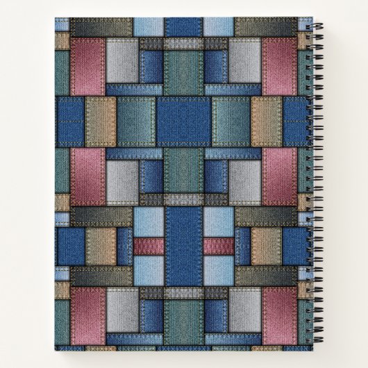 Denim Patchwork Notitieboek (Achterkant)