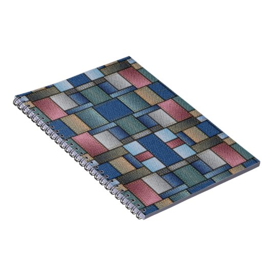 Denim Patchwork Notitieboek (Rechterzijde)