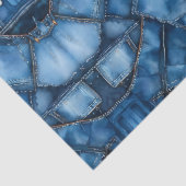 Denim Patchwork Patroon - Olivia Tissuepapier (Detail)