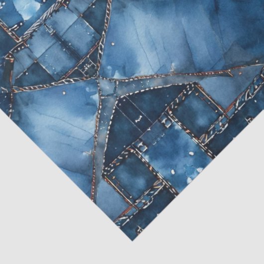 Denim Patchwork Pattern - Ava Tissuepapier (Detail)