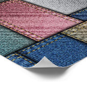 Denim Patchwork Poster (Hoek)
