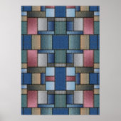 Denim Patchwork Poster (Voorkant)
