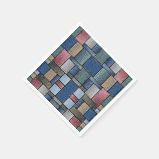 Denim Patchwork Servetten (Hoek)