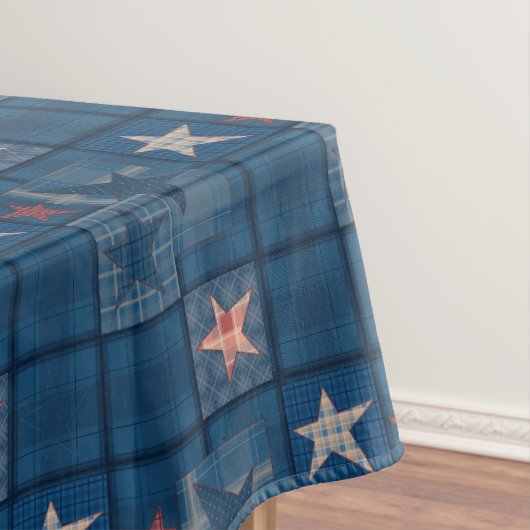 Denim-patchwork Tafelkleed (Voorbeeld)