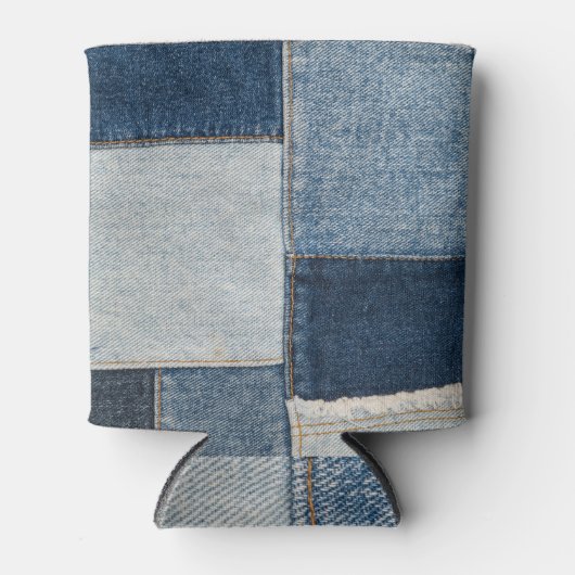 Denim Patchwork:  textielpatroon Blikjeskoeler (Voorkant)