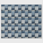 Denim Patchwork: textielpatroon Cadeaupapier (Vlak)