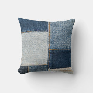 Denim Patchwork: textielpatroon Kussen