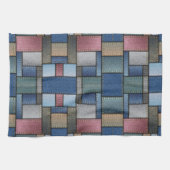 Denim Patchwork Theedoek (Horizontaal)