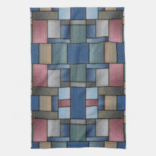 Denim Patchwork Theedoek