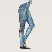 Denim patroon ontwerp leggings (Rechts)