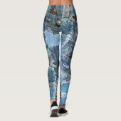 Denim patroon ontwerp leggings (Achterkant)
