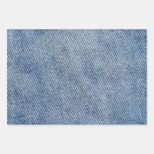 Denim Pattern Inpakpapier Vel (Voorkant 3)