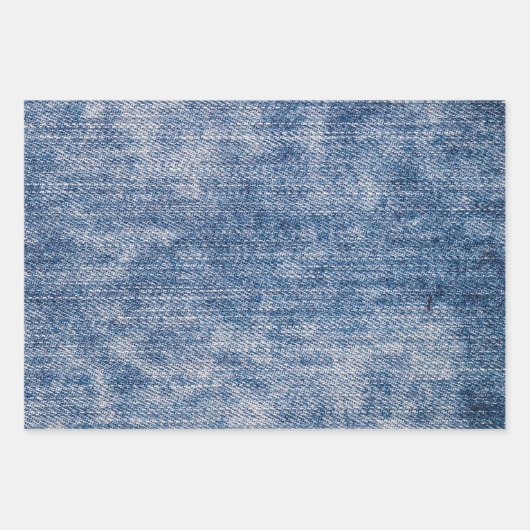 Denim Pattern Inpakpapier Vel (Voorkant 3)