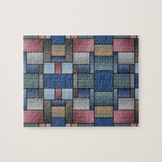 Denim Pattern Legpuzzel (Horizontaal)