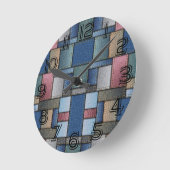 Denim Pattern Ronde Klok (Hoek)